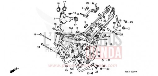 FRAME BODY CB500R de 1994